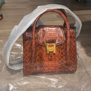 MICHAEL KORS COLLECTION AUTHENTIC SNAKESKIN BANCROFT